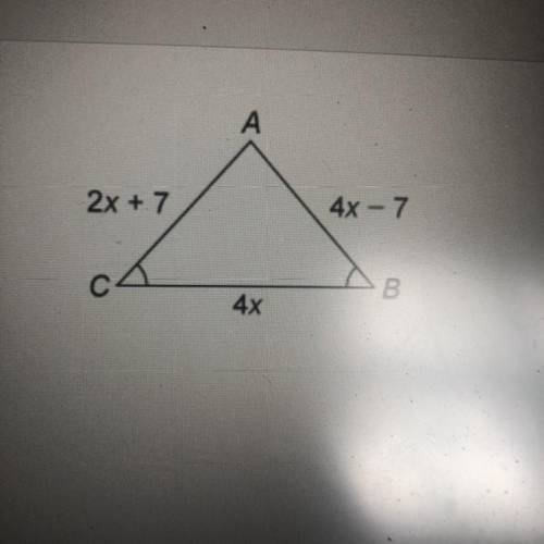 HELP PLEASE

What is the length of side BC of the triangle?
Enter your answer in the box.