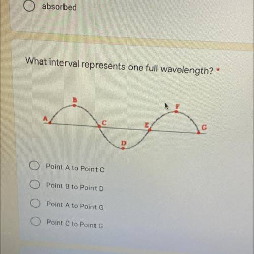 What interval represents one full wavelength ? (see picture)