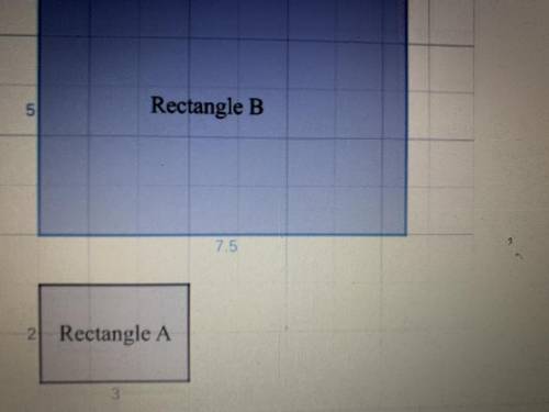Rectangle b is a scaled copy of rectangle A
what scale factor was used to make rectangle b ?