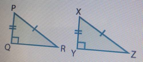 I'LL GIVE BRAINLIEST! What property could you use to show that triangles PQR and XYZ are congruent?