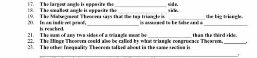 *Geometry* Please help me answer 17. To 23