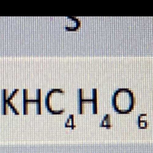 How many total atoms does KHC4H4O6 have?
