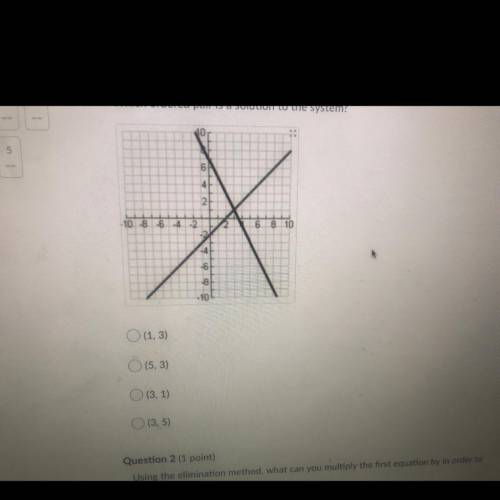 Which ordered pair is a solution to the system