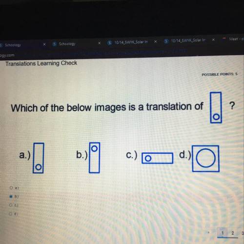 Which of the below images is a translation of.....