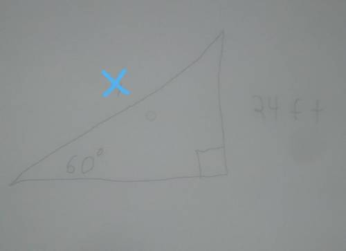 Find the hypotenuse (x)x 60 24