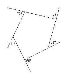 What is the value of z
Find the measure of the exterior angle of the polygon.