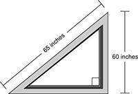 What is the length of the third side of the window frame below?
