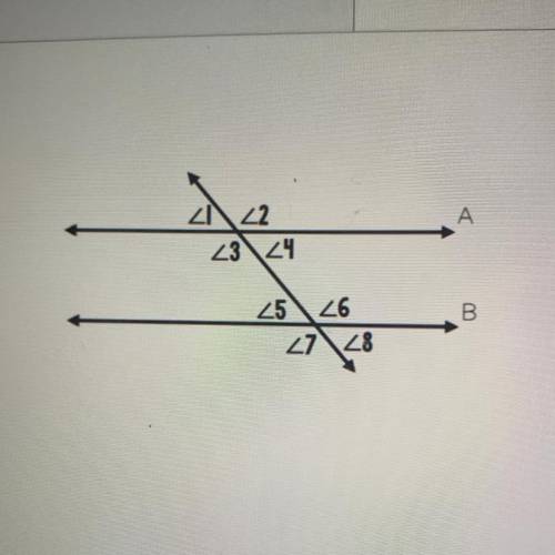 If the measure of angle 5 is 63, find the measure of angle 3
