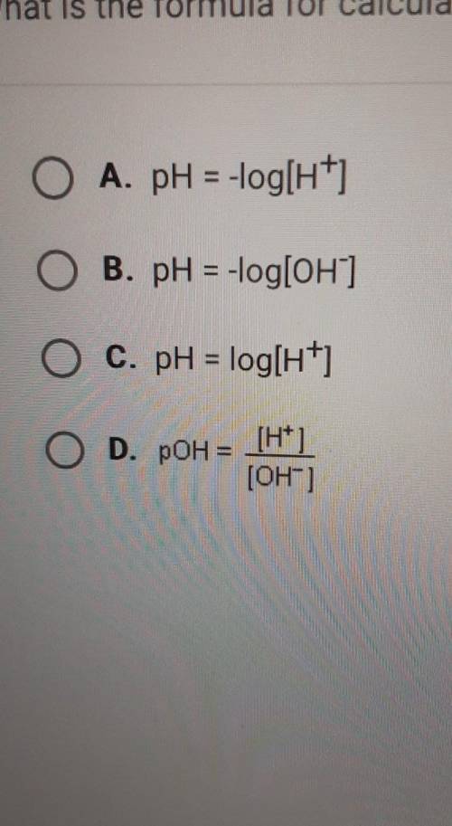 What is the formula for calculating pH?