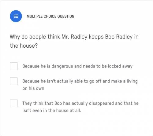 Why do people think Mr. Radley keeps Boo Radley in the house? Check the pic.