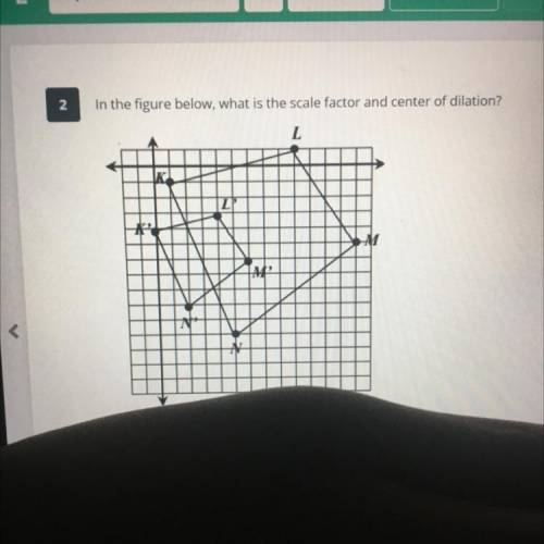 What is the scale factor and center of dilation?