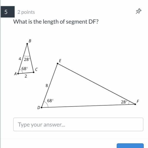 What is the length of segment DF?