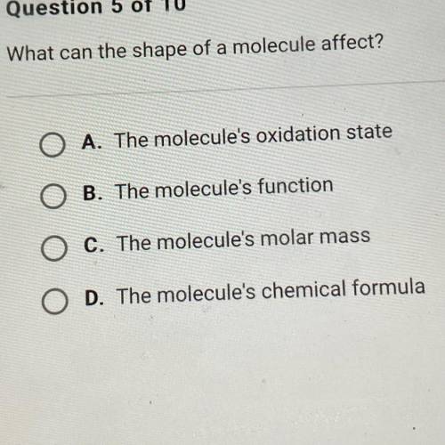 What can the shape of a molecule affect?