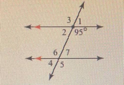 Identify all the numbered angles that are congruent to the given angle.