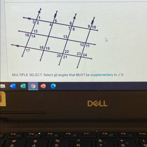 Select all angles that MUST be supplementary to 9