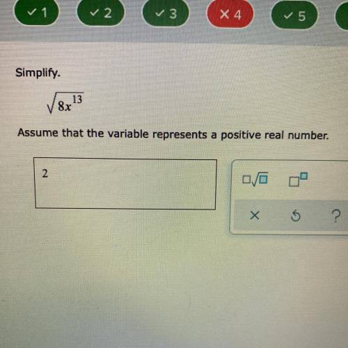 8th grade math pls help w the attached question assume that the variable represents a positive real