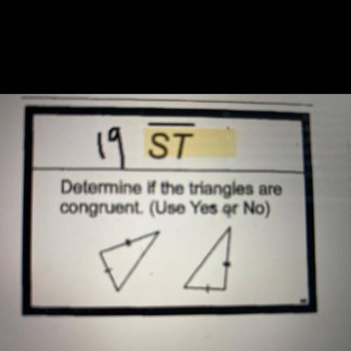 Determine if the triangles are congruent or not?
