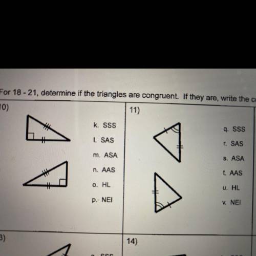 What’s the triangle congruence shortcut answer both!