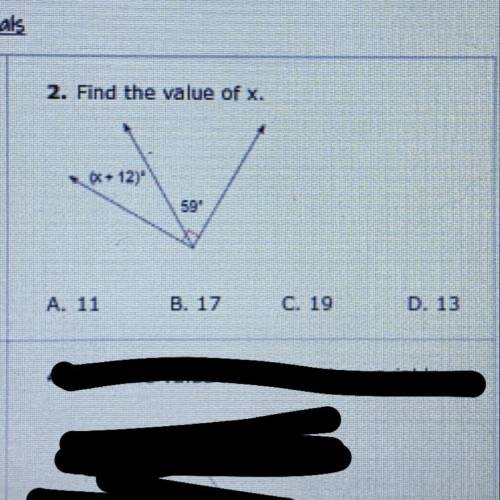 Find the value of x pls