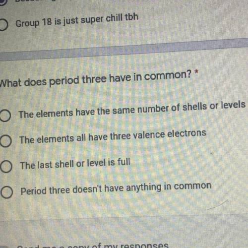 What does period three have in common? *