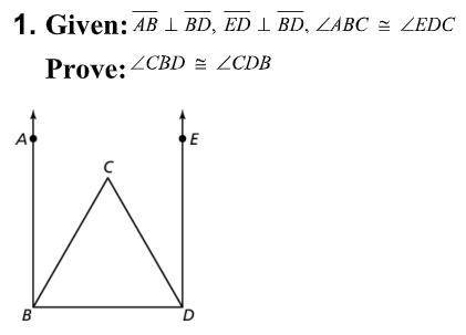 Refer to the diagram and given information to write a two-

column proof. Depending on how you
do