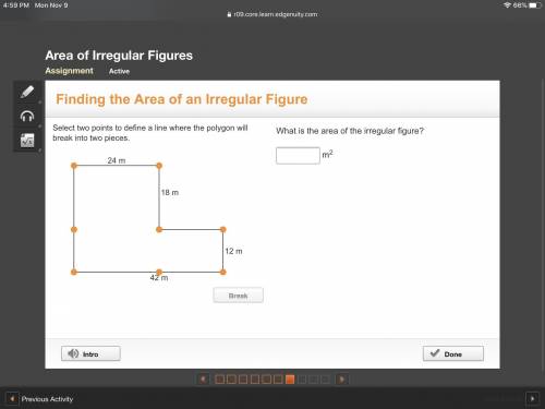 What is the area of the irregular figure