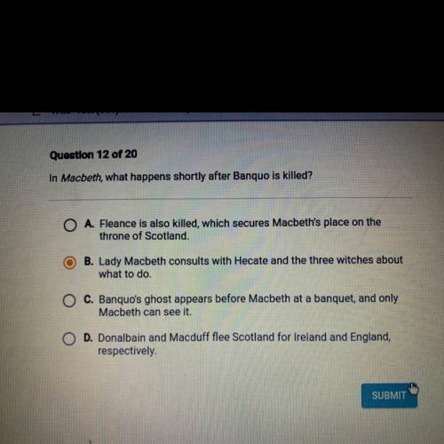 In Macbeth, what happens shortly after Banquo is killed?