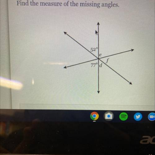Find the measure of the missing angles! Pls help thank you