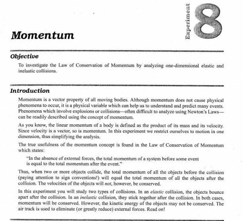 What is the purpose of doing momentum lab? And what do you predict?

I have the objective and intr