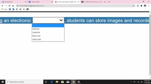 Using an electronic 
, students can store images and recordings in one location.