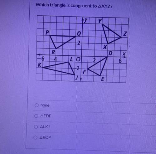 HELP!!! Which triangle is congruent to Xyz