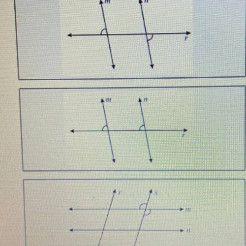 What type of angles are these?

answer choices:
1. alternate exterior angles
2. adjacent angles
3.
