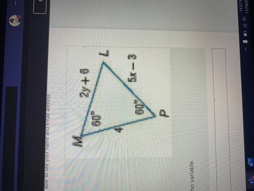 How do I find the value of the variable in this triangle