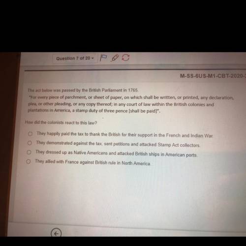 Help please! I need help on this test about history