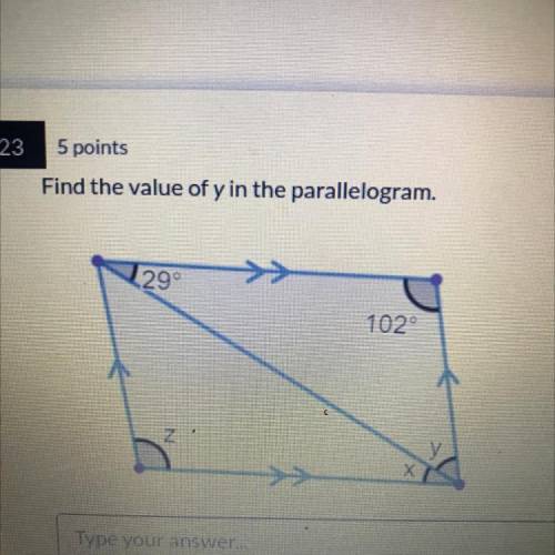 Find the value of y in the parallelogram.