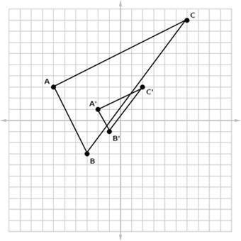Find the scale factor to map ΔABC onto ΔA′B′C′.

Question 19 options:
A) 
3
B) 
1∕3
C) 
1∕2
D) 
4