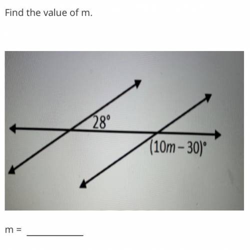 Find value of m geometry
