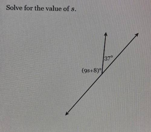 Solve for the value of s