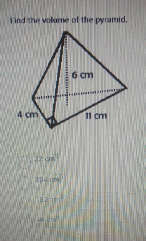 Find a volume of the pyramid