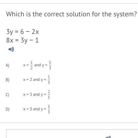 Which is the correct solution for this system? Helpp !!