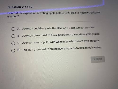 How did the expansion of bother did the expansion of voting rights before 1828 lead to Andrew Jacks