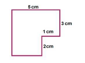 What is the perimeter of the figure?

A. 20.0 cm
B. 23.0 cm2
C. 25.0 cm2
D. 11.0 cm