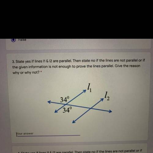 State yes if lines 11 & 12 are parallel. Then state no if the lines are not parallel or if

th