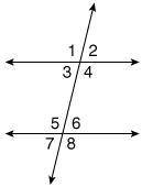 Which pair of angles are corresponding angles?
4 and 7
2 and 6
3 and 5
1 and 2