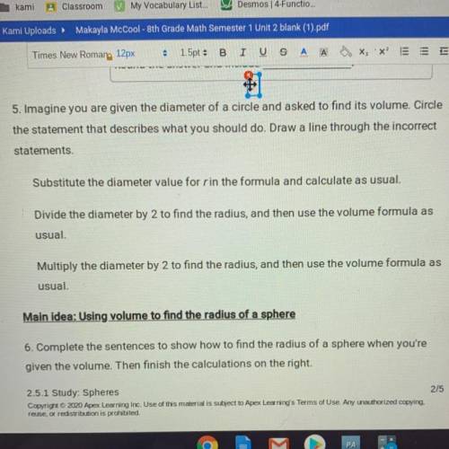 I need help with number 5 please help me ASAP