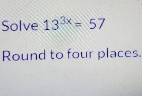 Solve 133x = 57 Round to four places.