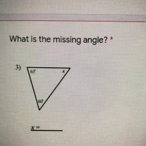 What is the missing angle? PLS HELP