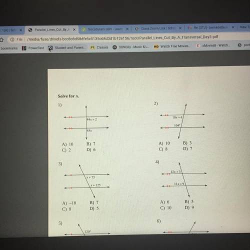 I really need help
Solve for x