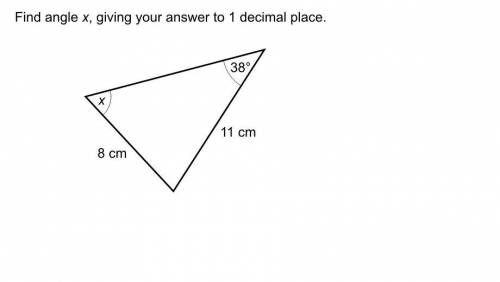 Find side x giving your answer to 1 decimal place