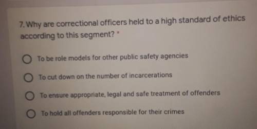 Why are correctional officers held to high standard of ethics according to this segment ?